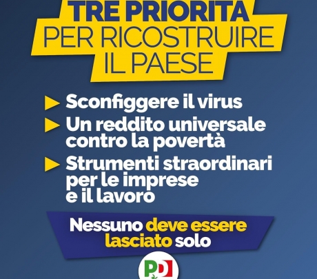 PD: Tre priorità per ricostruire il paese.